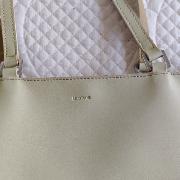 Mondani New York Simulated Leather Shoulder Bag Purse - Light Green - Picture 7 of 16